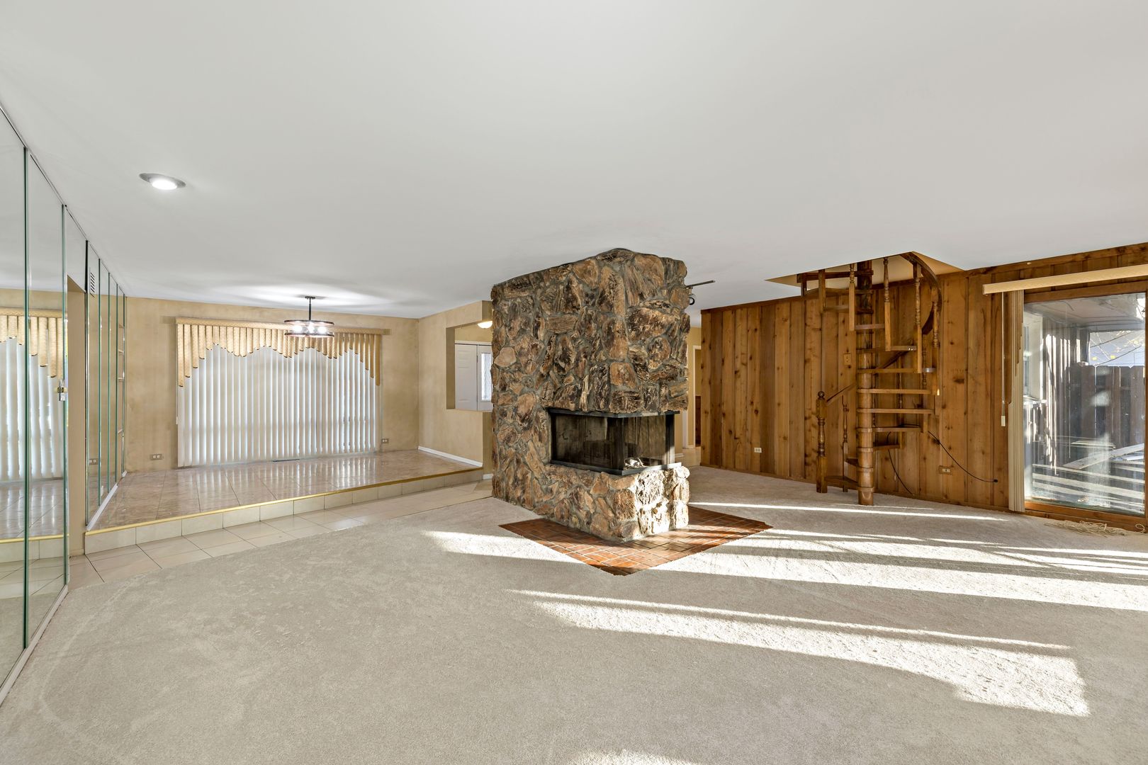 18740 Springfield Avenue Flossmoor, IL 60422 - Photo 5 of 16 a spacious bathroom with a mirror and a shower