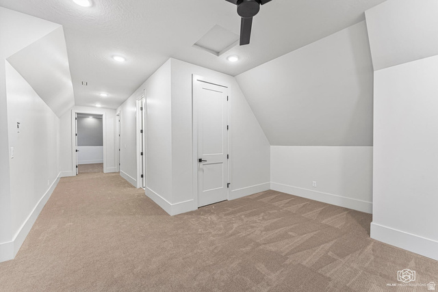 1468 South Red Cliffs Temple Lane St. George, UT 84790 - Photo 46 of 64 Bonus room featuring light colored carpet, ceiling fan, and recessed lighting