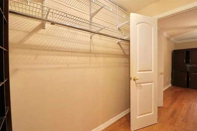 a view of closet area