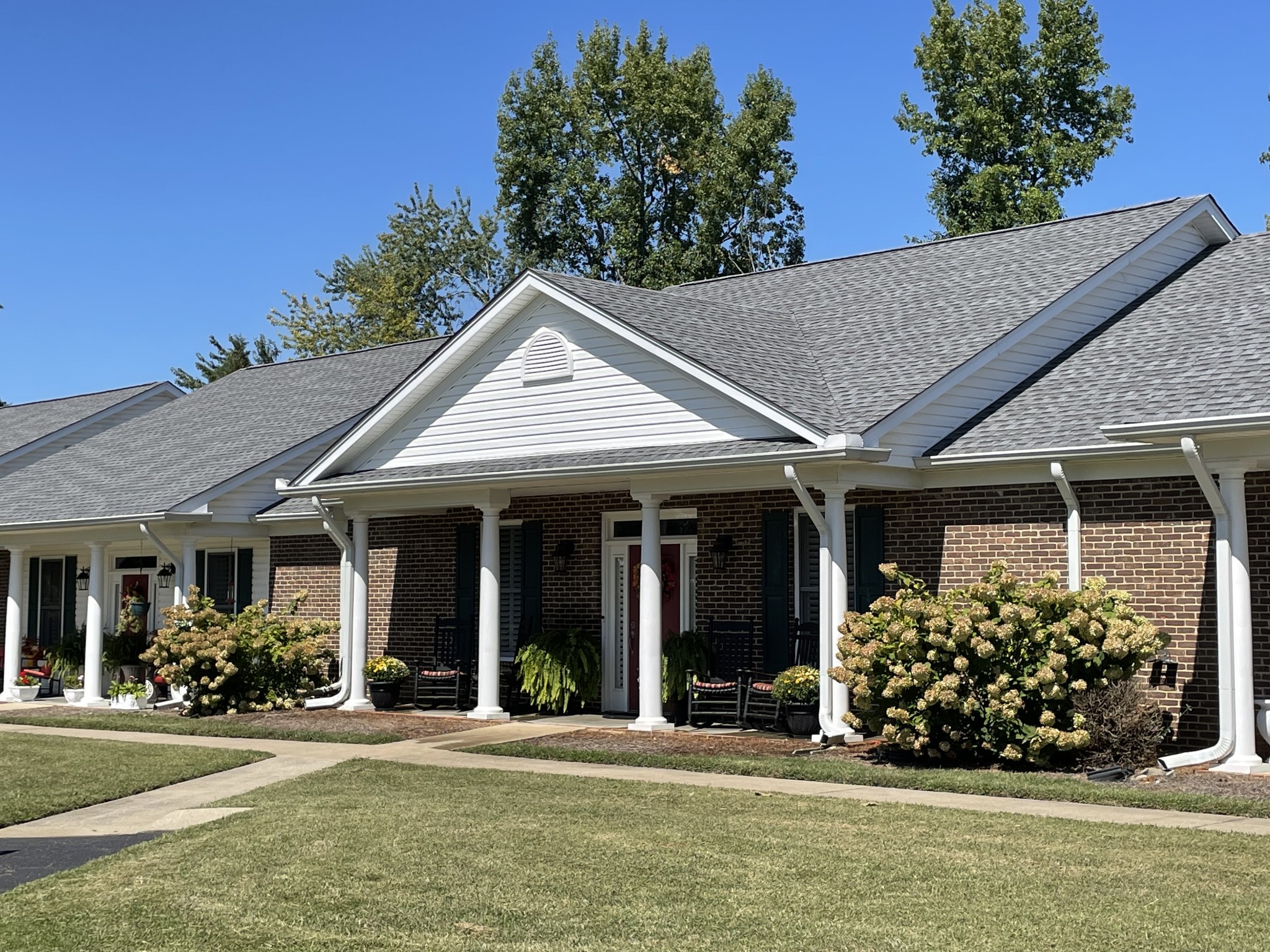a front view of a house