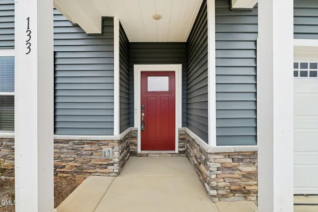a view of front door of house