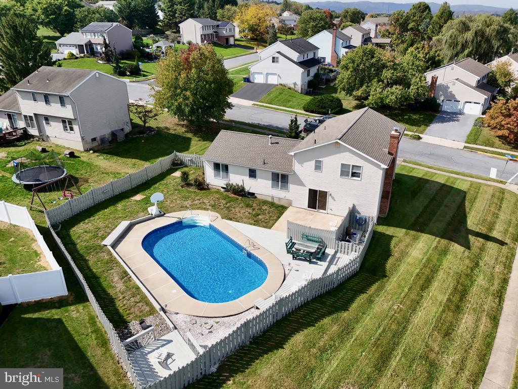 501 Deborah Drive Reading, PA 19608 - Photo 55 of 58 an aerial view of residential house with outdoor space and swimming pool