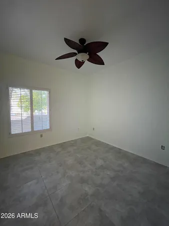 an empty room with a window