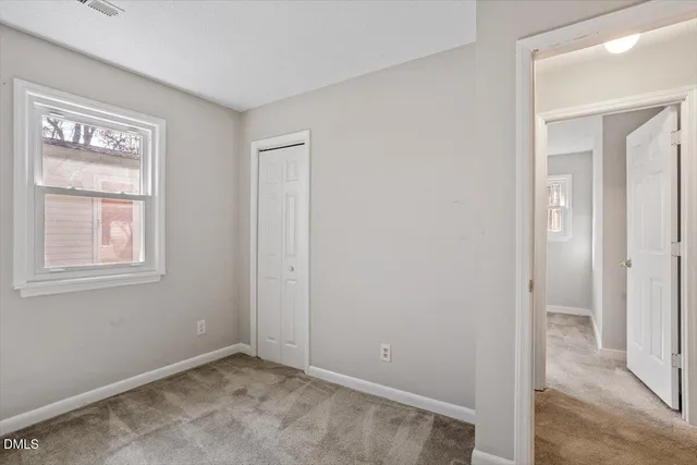 an empty room with a window