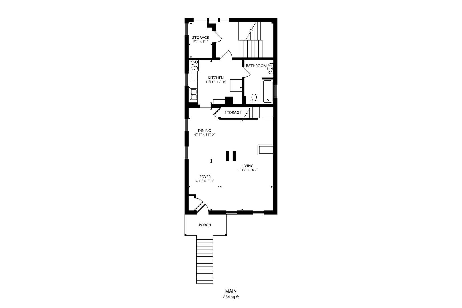 3248 South Paulina Street Chicago, IL 60608 - Photo 42 of 43 a picture of a floor plan