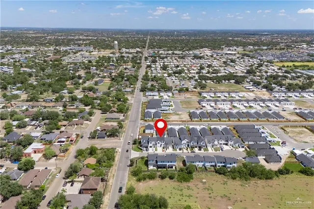 an aerial view of a city