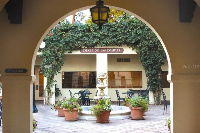 a outdoor dining space with furniture and outdoor space