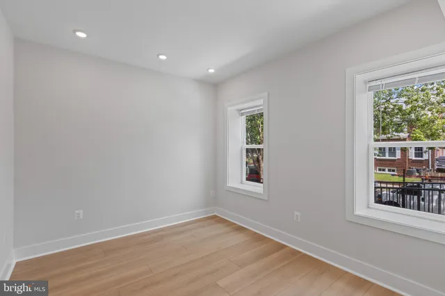 an empty room with a window