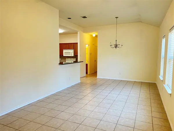 an empty room with a natural light