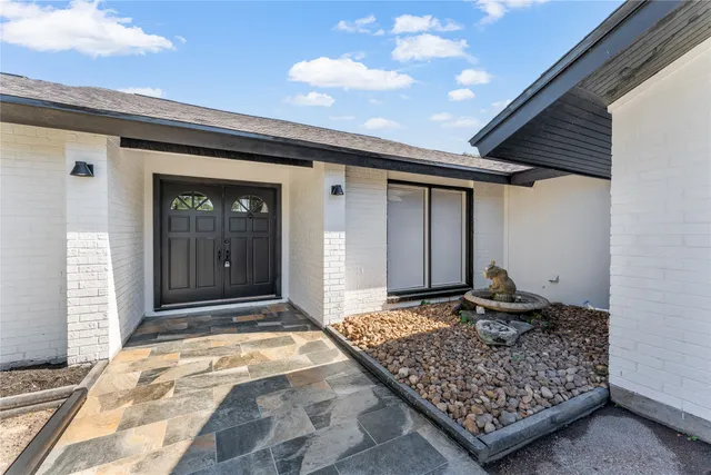 a front view of a house