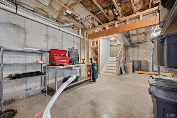 an aerial view of a house with a big yard