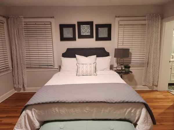 a living room with a couches and a coffee table