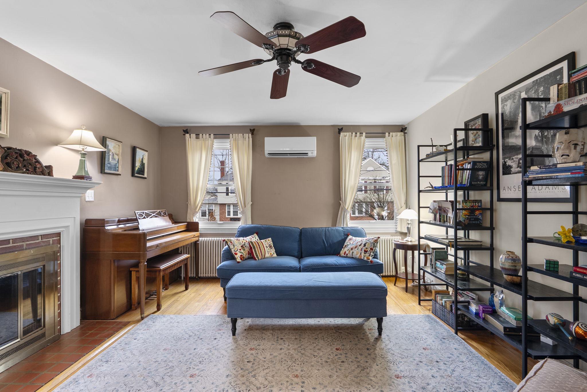 713 Gist Avenue Silver Spring, MD 20910 - Photo 5 of 32 Living Room has wood burning fireplace + hardwoods