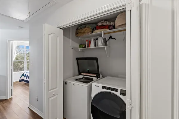 a view of kitchen and utility room