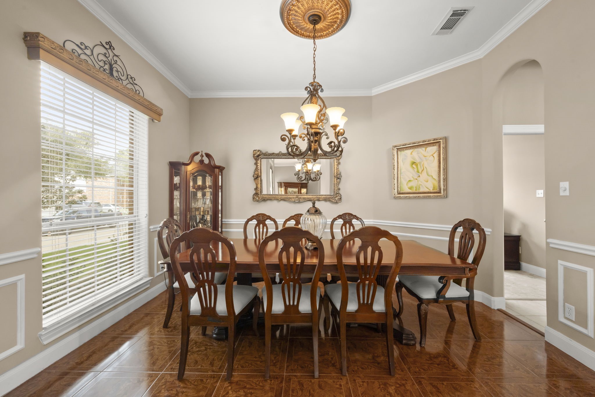 6315 Amelia Springs Drive Spring, TX 77379 - Photo 12 of 46 a view of a dining room with furniture window and wooden floor