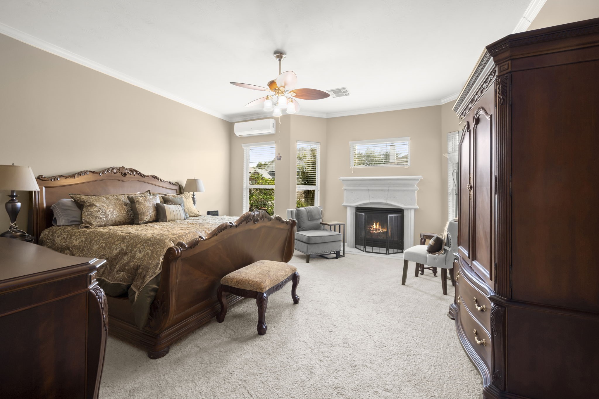6315 Amelia Springs Drive Spring, TX 77379 - Photo 15 of 46 a living room with furniture and a fireplace