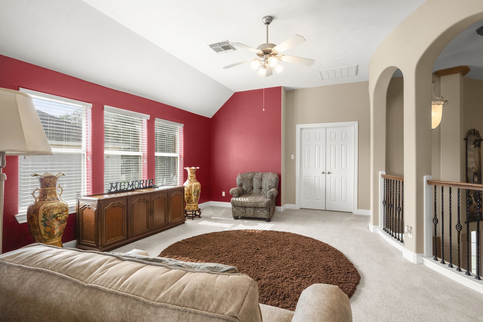 6315 Amelia Springs Drive Spring, TX 77379 - Photo 29 of 46 a bedroom with a bed and glass windows