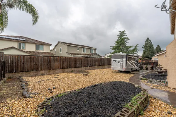 a backyard of a house