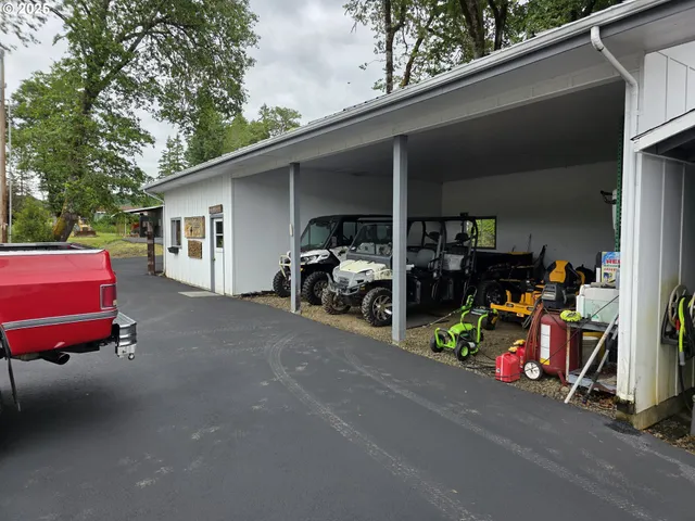 a car parked in front of a house