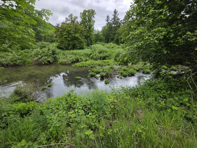 a view of a lake with a house