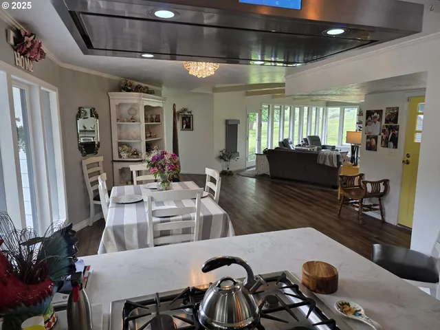 a living room filled with furniture