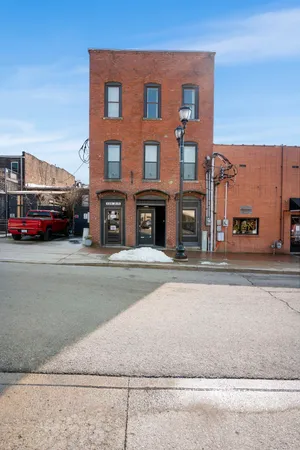 a car parked in front of a building