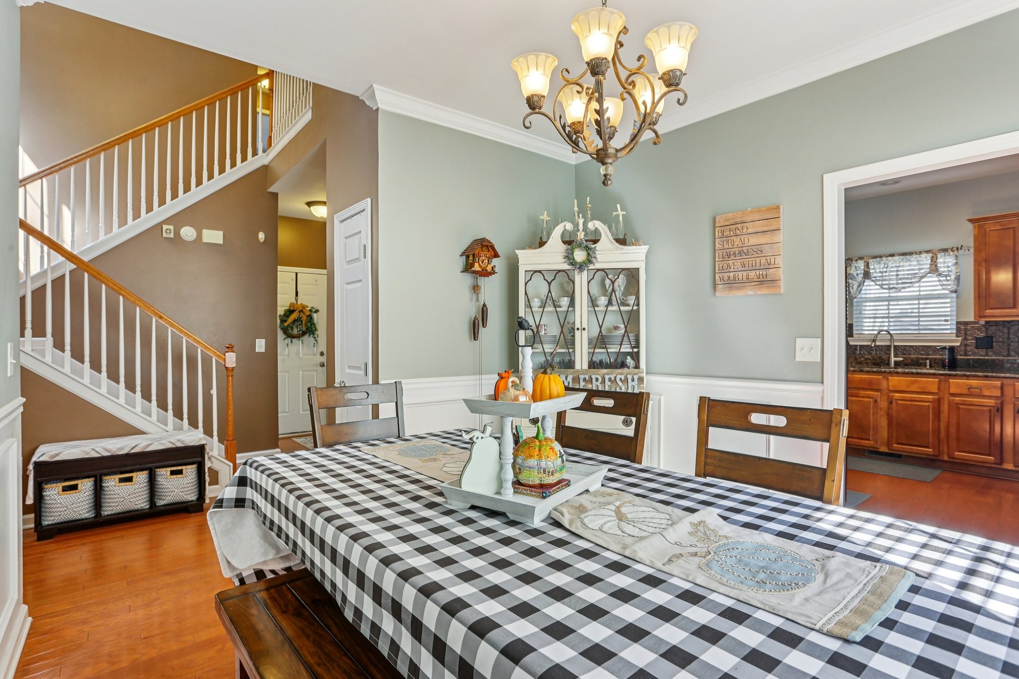 5017 Saunders Terrace Spring Hill, TN 37174 - Photo 8 of 52 a living room with furniture and a chandelier