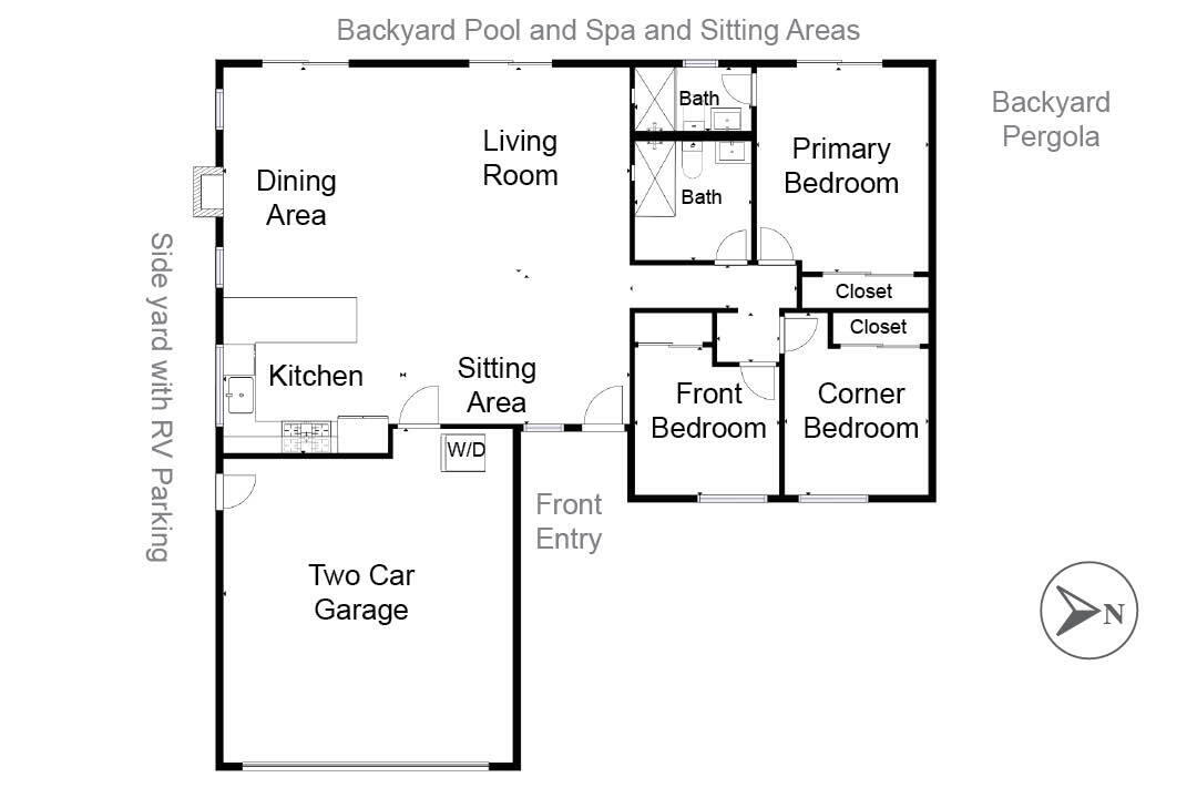 3095 North Chuperosa Road Palm Springs, CA 92262 - Photo 45 of 45 Floor plan - artist's rendering