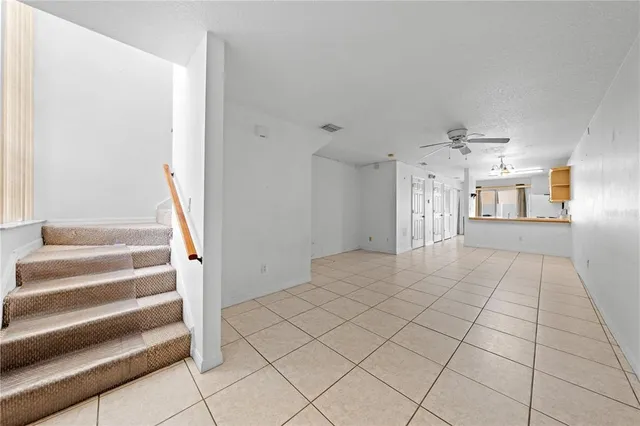 a view of kitchen and windows