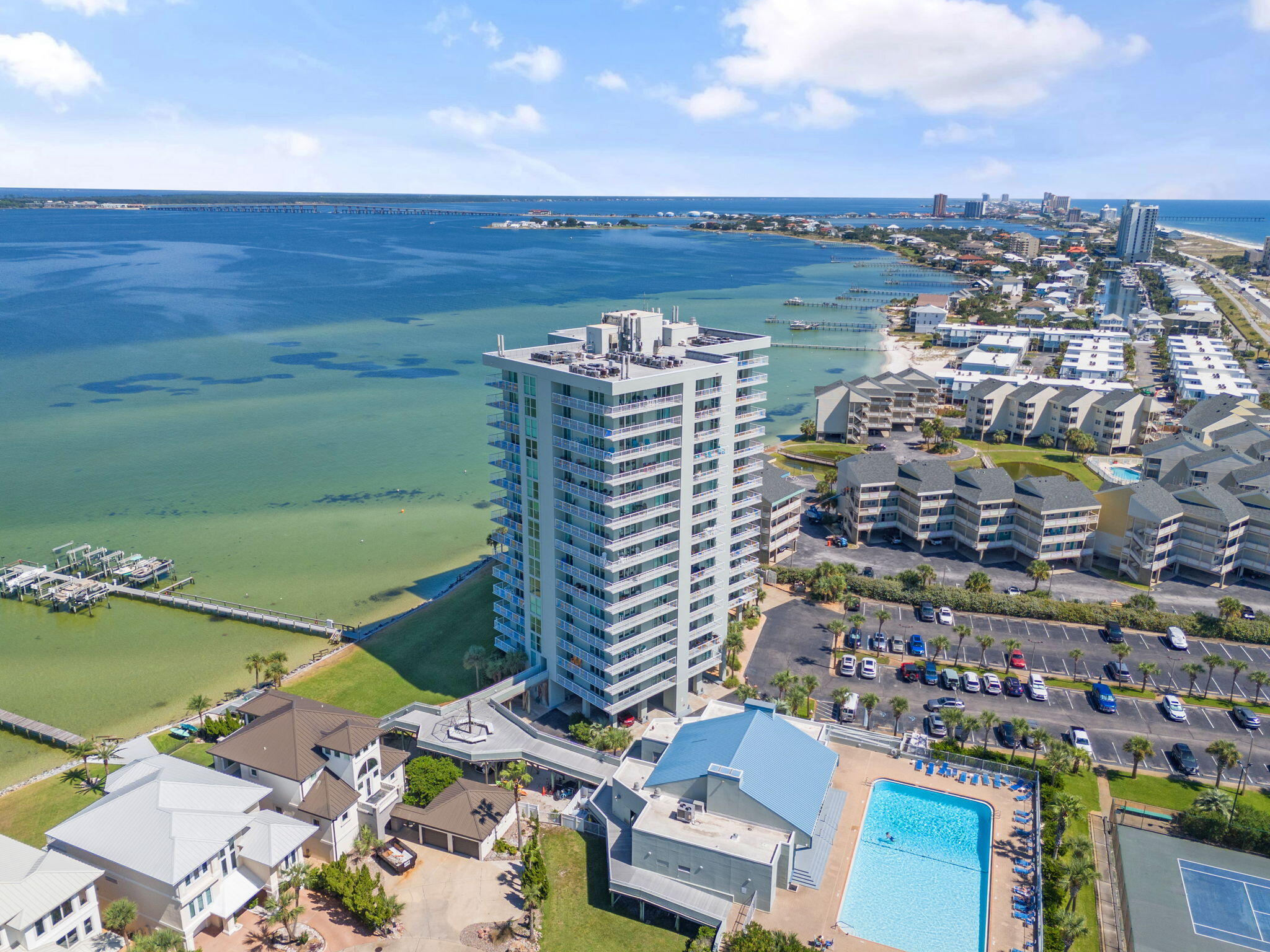 1200 Fort Pickens Road, Unit 1E Pensacola Beach, FL 32561 - Photo 38 of 44 a view of a city with a lake view