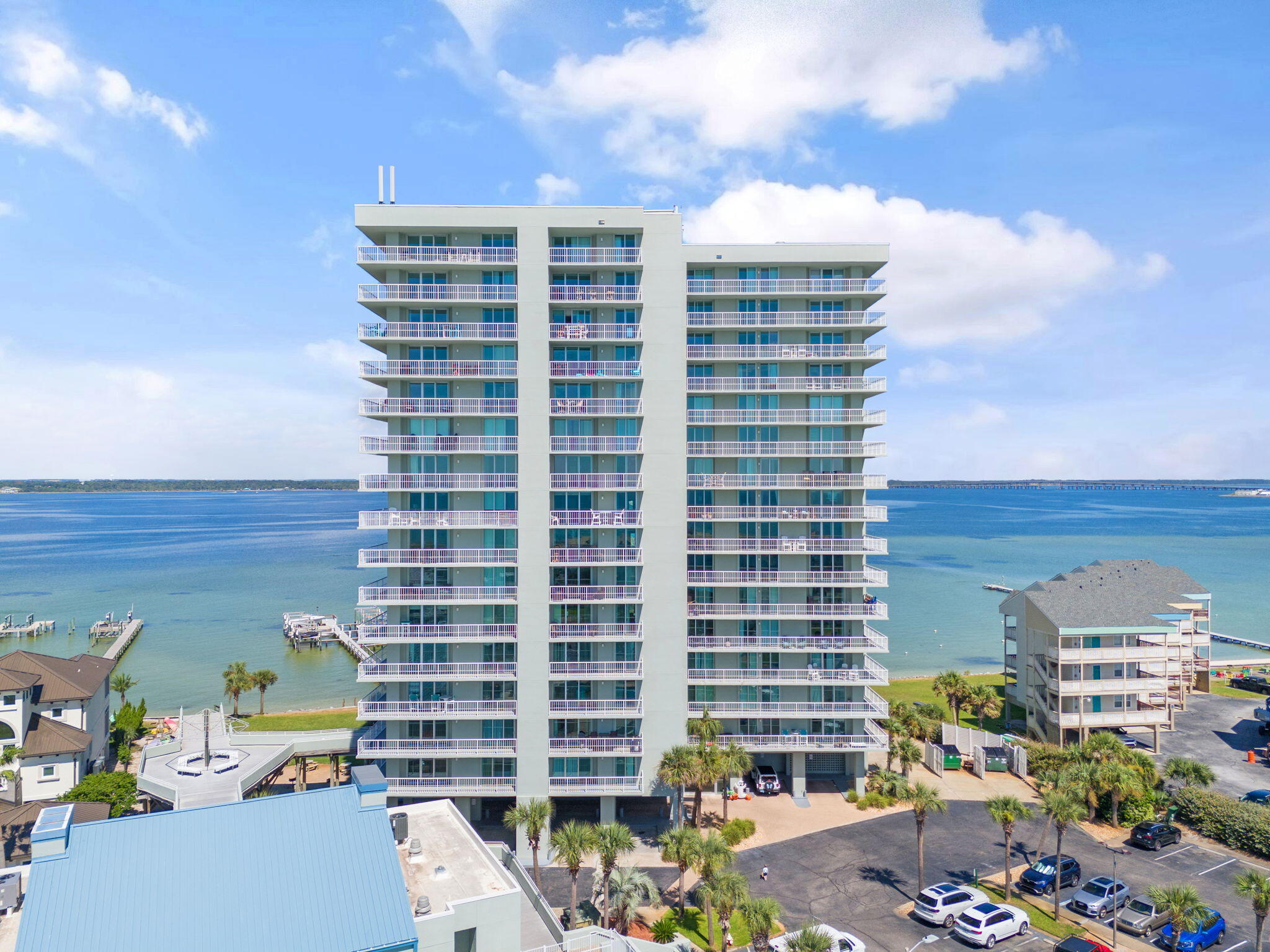1200 Fort Pickens Road, Unit 1E Pensacola Beach, FL 32561 - Photo 4 of 44 a view of balcony with potted plants