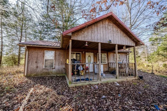 a view of a yard with a trees