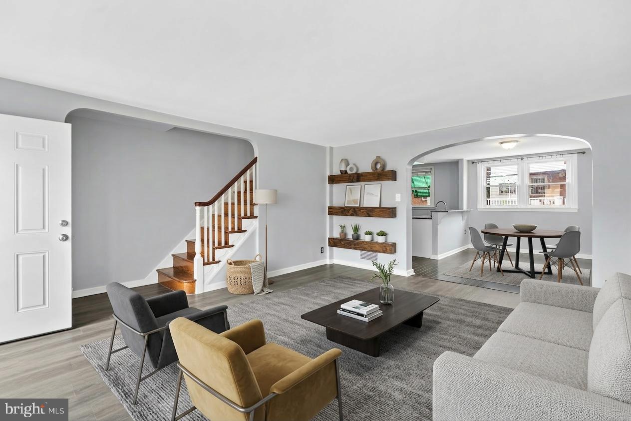 3522 Meridian Street Philadelphia, PA 19136 - Photo 2 of 18 a living room with furniture and a wooden floor