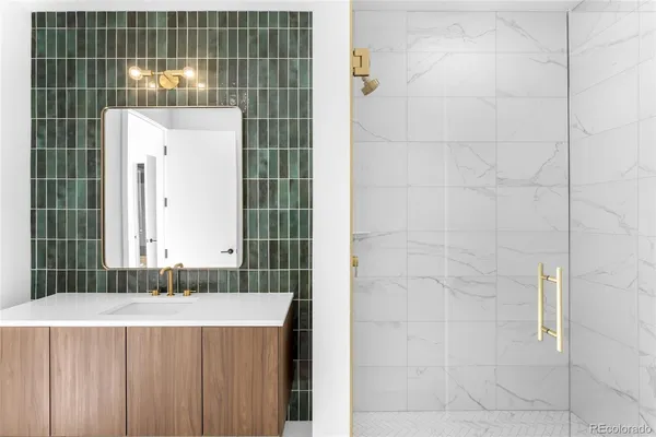 a bathroom with a sink and a vanity