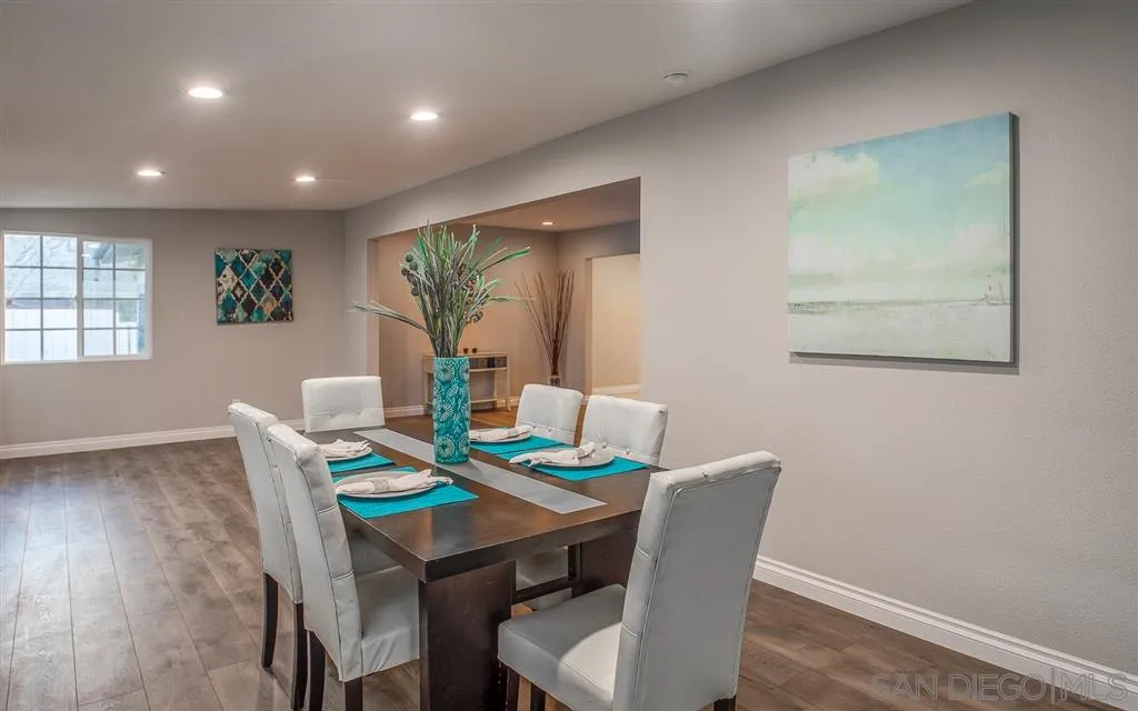 14356 Poway Road Poway, CA 92064 - Photo 3 of 25 a view of a dining room with furniture window and wooden floor