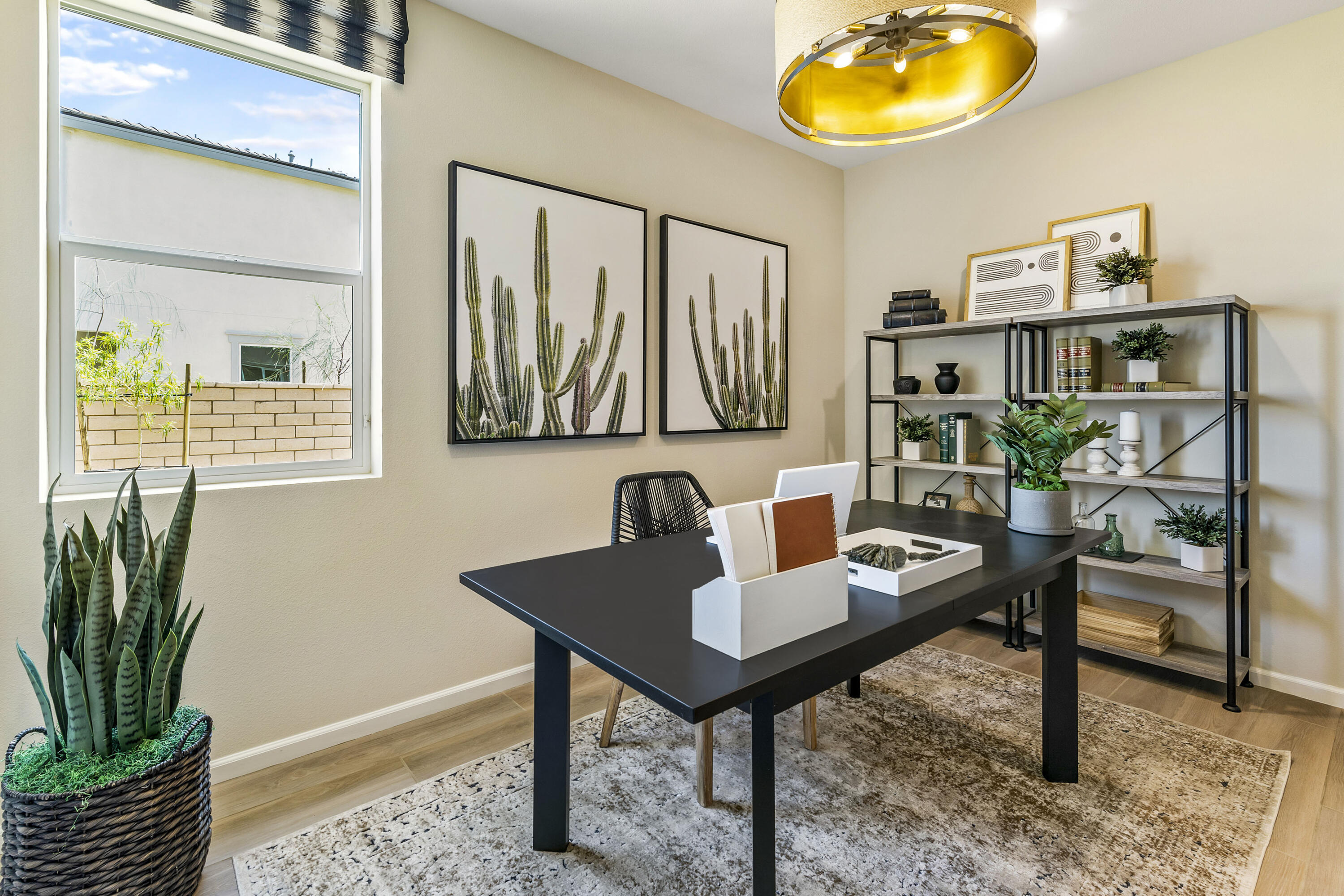 79722 Birmingham Drive Indio, CA 92203 - Photo 9 of 13 a view of a workspace room with wooden floor and dining table
