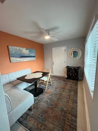 a room with furniture and window