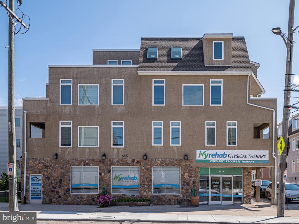 a front view of an apartment building