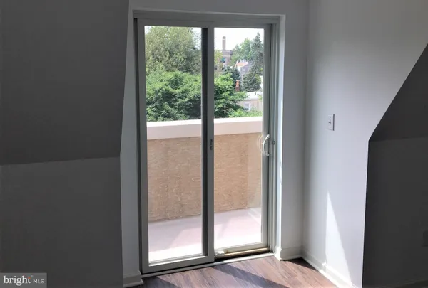 a view of an empty room from window