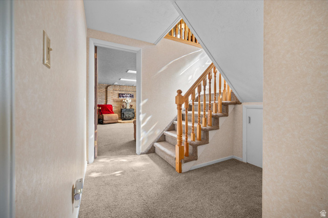 2298 West 800 North Clinton, UT 84015 - Photo 16 of 53 Stairs featuring carpet