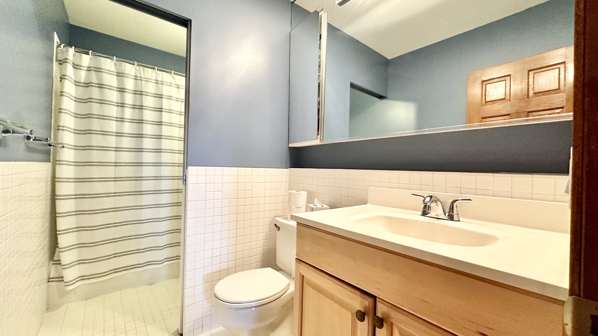 40 East 9th Street, Unit 402 Chicago, IL 60605 - Photo 12 of 24 a bathroom with a sink a toilet and mirror