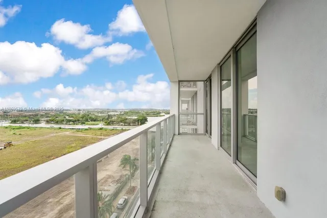 a view of balcony with city view