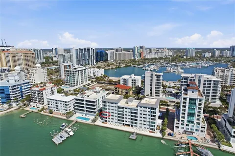 a view of a city with tall buildings