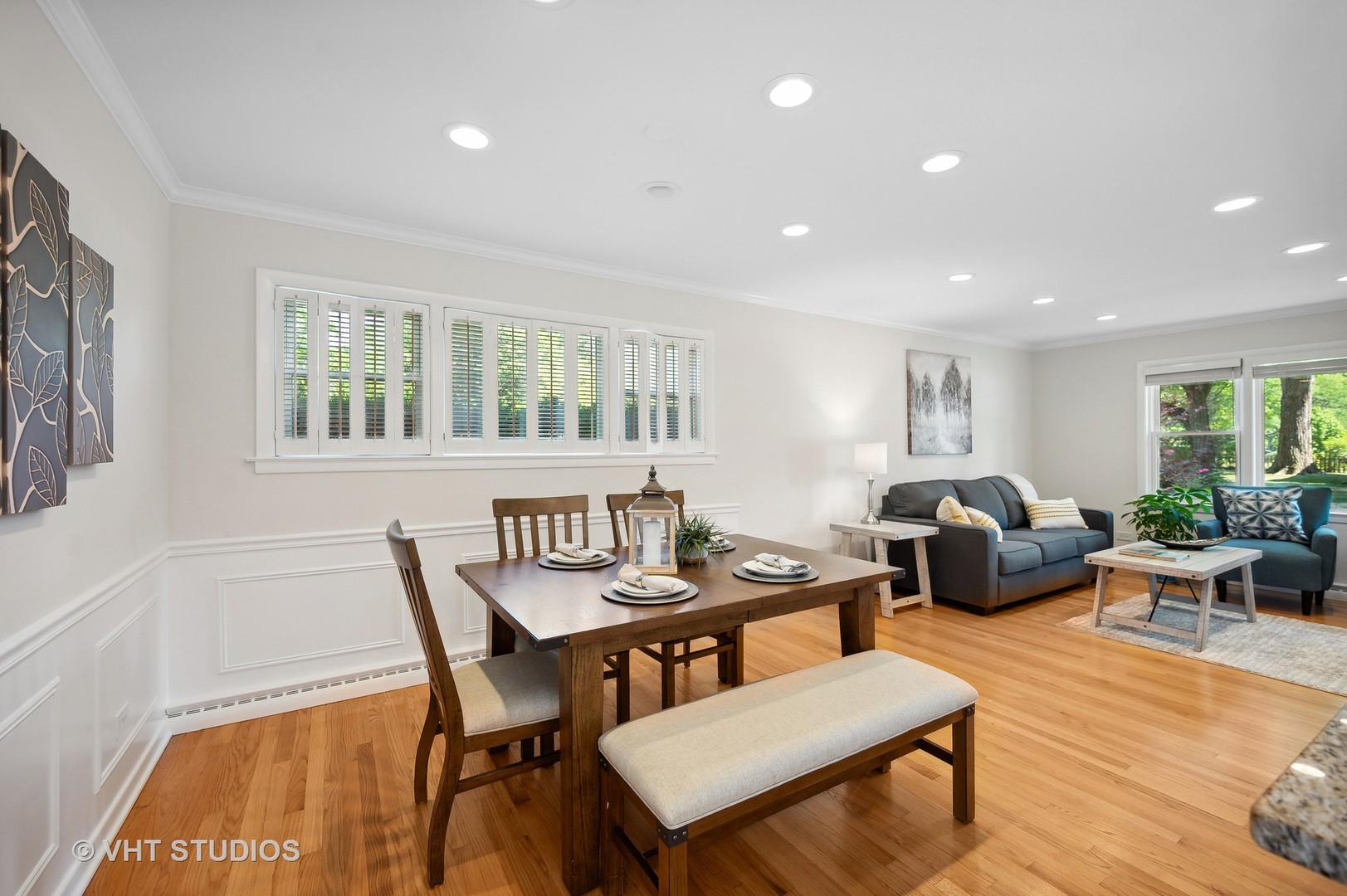 740 Juniper Road Glenview, IL 60025 - Photo 5 of 22 a view of a dining room with furniture window and wooden floor