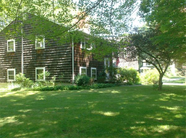 a view of a backyard with a garden