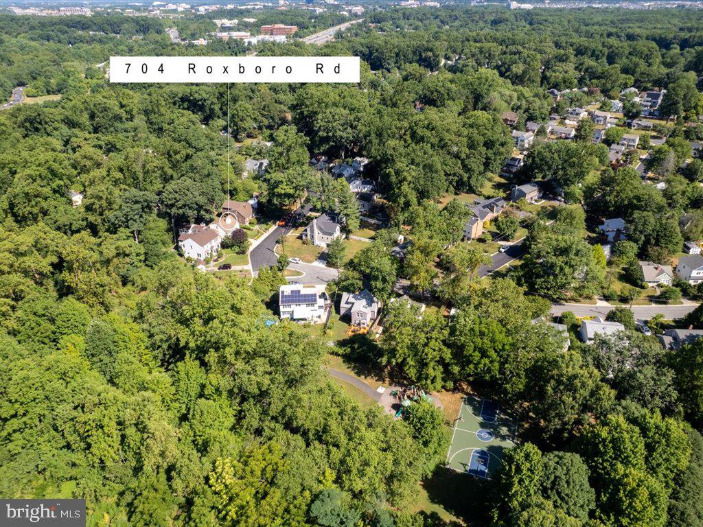 704 Roxboro Road Rockville, MD 20850 - Photo 37 of 43 Aerial view of Bullards Park & 704 Roxboro Road