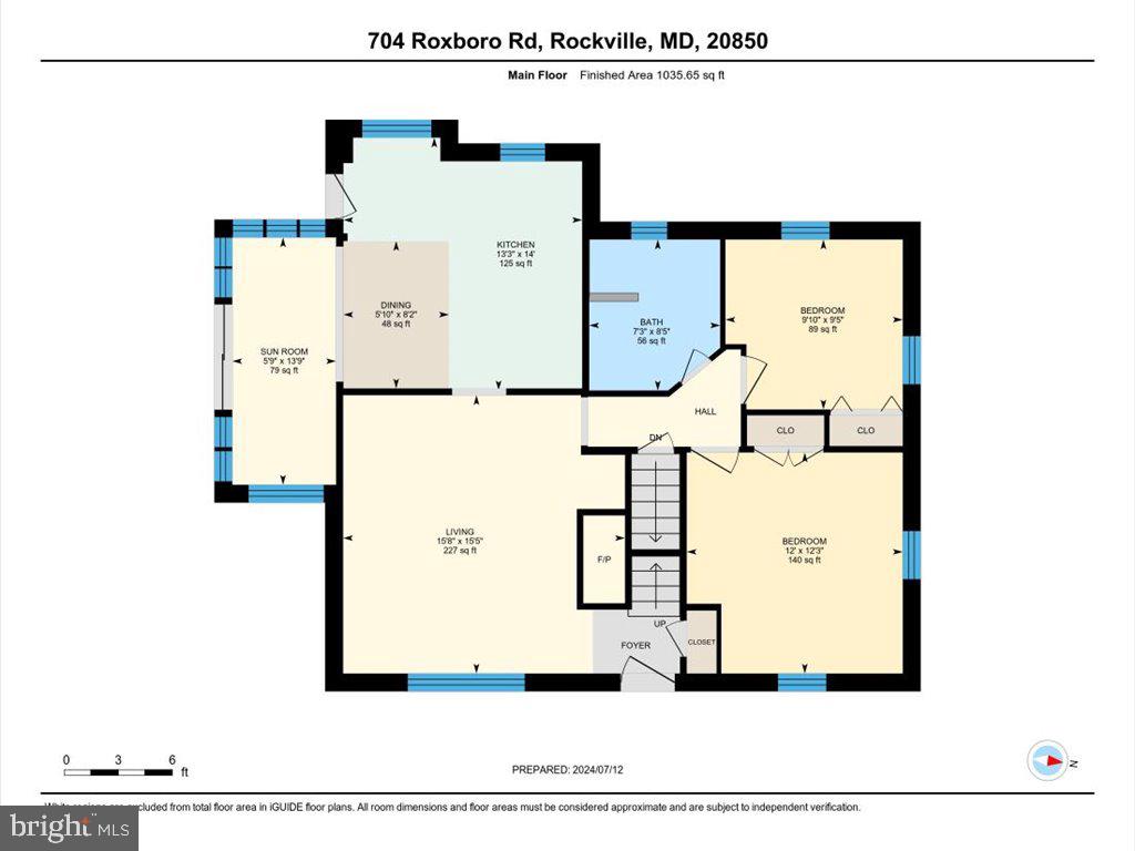 704 Roxboro Road Rockville, MD 20850 - Photo 41 of 43 Main Level Floor Plan