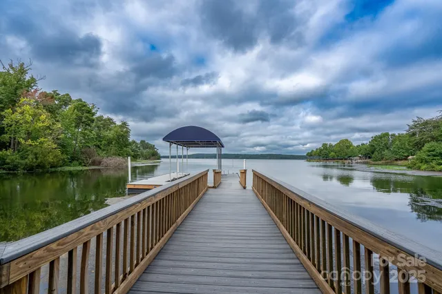 a view of a lake from a balcony