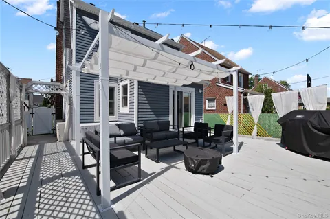 a view of outdoor space with seating area