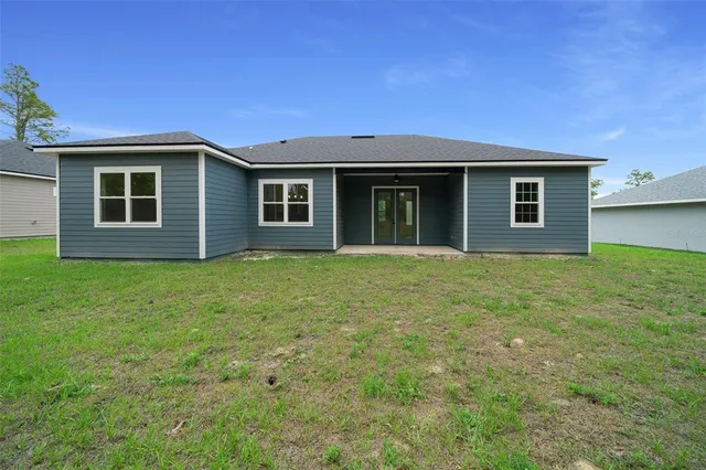 a house view with a garden space